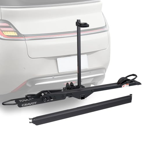 CRAVOT CyberRack E1 Electric Bike Rack, 100 lbs Capacity Foldable E Bike Racks for Tow Hitch Heavy Electric Bike Carrier for 1 E-Bike, Up to 5-inch Fat Tire 2'' Receiver w/Lock - size: E1 100lbs
