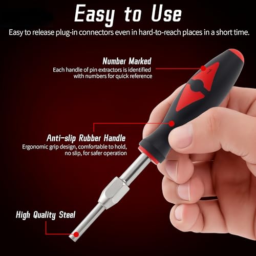 23PCS Universal Terminal Release Kit, Wire Connector Removal Pin Electrical Terminal Removal for Most American Domestic and Imported Vehicles - size: 23PCS