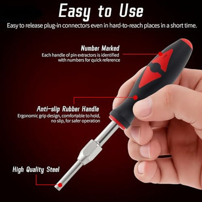 23PCS Universal Terminal Release Kit, Wire Connector Removal Pin Electrical Terminal Removal for Most American Domestic and Imported Vehicles - size: 23PCS