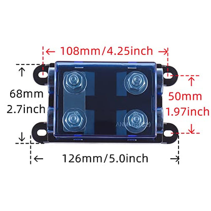 BOJACK 2-Way AMG Mega Fuse Holder (Pack of 1 ANM-B2) - size: 2-Way