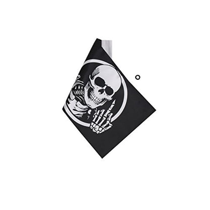 Pirate American Flag Bandana Crossbones Skull 6x 10'' Flags For 3/8 Diameter Motorcycle Flagpole, Double-Sided Sewing UV Coated Flag Replacement - color: Skull Flag