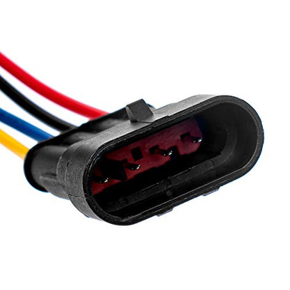 4 Pin Way 16 AWG Car Waterproof Electrical Connector Plug with Wire AWG Marine Pack of 5 - size: 4 Pin