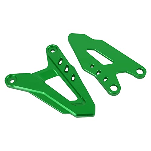 Rider Foot Peg Heel Guard Plates Motorcycle Footrest Pedal Protector Compatible with Kawasaki NINJA400 Z400 NINJA 400 500 NINJA e-1 Z e-1 Z 7 HYBRID - color: Green