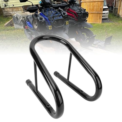 5.5 Inch Motorcycle Wheel Chock Kit with Installation Hardware Easy to Remove for Trailer Truck Bed Black, Steel Motorcycle Wheel Chock Stabilizes Front Wheel