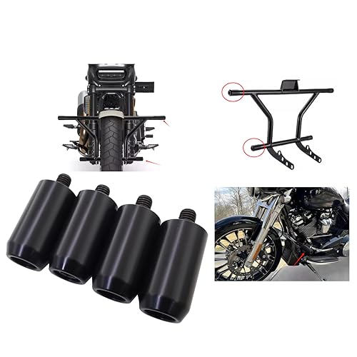 Black 2pcs Motorcycle Crash Bar Guard Ball Engine Guard Collision Protector Lever Head Fit for Harley