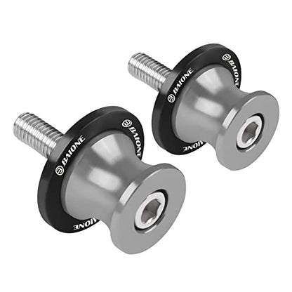 Worldmotop 6MM Swingarm Spools Sliders Replacement For Yamaha YZF R1 R3 R6 R25 R1000 (Titanium) - color: Titanium