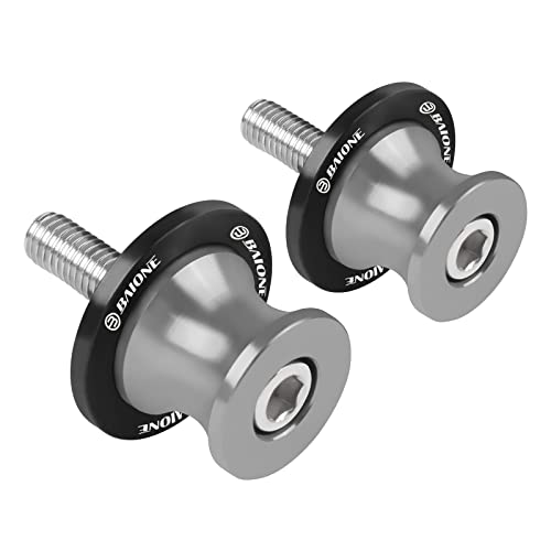 Worldmotop 6MM Swingarm Spools Sliders Replacement For Yamaha YZF R1 R3 R6 R25 R1000 (Titanium) - color: Titanium
