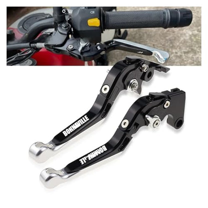 Motorcycle Clutch Brake Lever Handle for Bonneville T120 T100 2016-2022 Adjustable Clutch Handles for Bonneville Bobber 2017-2022 Folding Extendable Brake Levers
