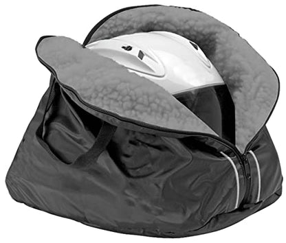 Helmet Bag,Helmet Storage Bag,Motorcycle MX Helmet Bag With Silver Piping, Zipper, Carry Handle and Cashmere Lining