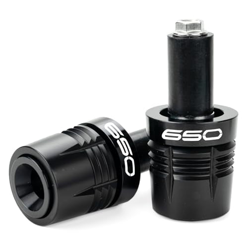 Motorcycle Handle Bar Ends Grips Plug Sliders Handlebar Grips Cap Compatible with Ninja 650 650R Ninja650 2017-2025 2026 Z650 Accessories (Black) - color: Black