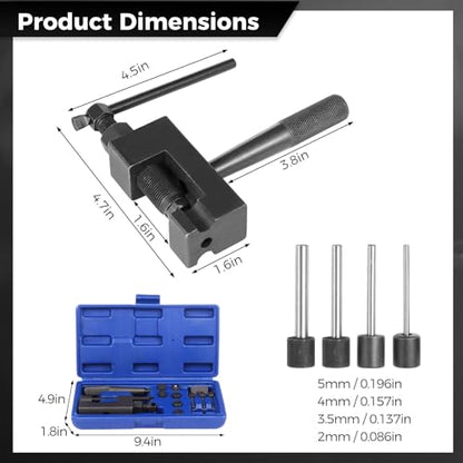 OMISTAR Motorcycle Chain Rivet Tool Kit- 15 Pcs Motorcycle Chain Breaker Rivet Tool Set,Chain Link Removal Tool Chain Splitter Repair Tool For Motorcycles,Bikes,Dirt Bikes,Atvs