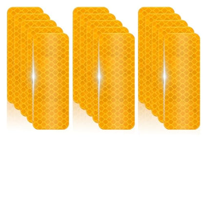 50 Pcs Super Reflection Reflective Stickers Made of 3M DG3, Yellow Outdoor Waterproof Safety Reflective Tape for Car/Bike/Mailbox/Helmet/Truck - Safety Stickers Yellow - color: Fluorescent Yellow 50pcs