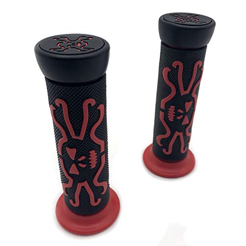 XH4089-RED-22 Skull Grips Red Quad ATV (7/8 Inches Both Side) - color: I