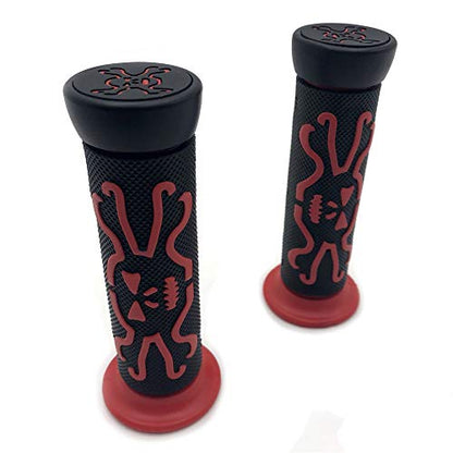 XH4089-RED-22 Skull Grips Red Quad ATV (7/8 Inches Both Side) - color: I