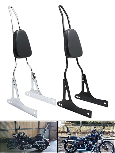 Motorcycle Detachable Pad Passenger Backrest Sissy Bar for 2006-2016 Harley Davidson Dyna FLD Street Bob FXDB FXD Wide Glide Super Glide Custom FXDC Low Rider FXDL Chrome - color: Chrome