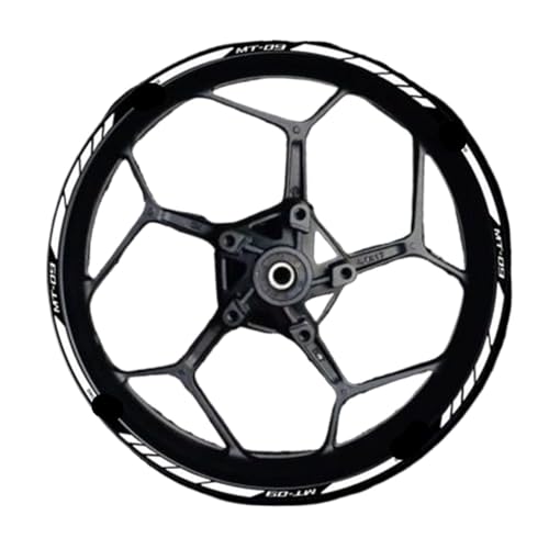 Wheel Stickers for Ya&maha for MT-09 for MT09 for MT 09 Motorcycle Reflective Wheel Sticker Rim Stripe Tape Decal Waterproof Accessories Decals(Color 13) - color: Color 13