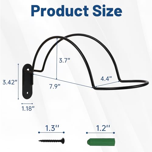 4 Pcs Helmet Holder Wall Mount, Wall Mounted Motorcycle Helmet Hook Rack with Screws for Equestrian Motorcycle Hat Rack (White, Black) - color: White, Black
