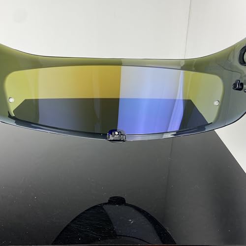 HJ20M Helmet Visor Replacement, Tinted UV protection Motorcycle Helmet Face Shield Windshield Lens For HJC C70 FG-17 FG-ST IS-17 (Revo Deep Blue) - color: Revo Deep Blue