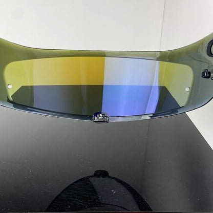 HJ20M Helmet Visor Replacement, Tinted UV protection Motorcycle Helmet Face Shield Windshield Lens For HJC C70 FG-17 FG-ST IS-17 (Revo Deep Blue) - color: Revo Deep Blue