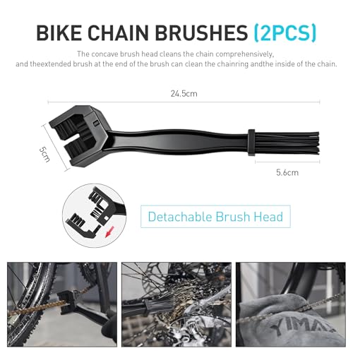 Bike Cleaner, 500ML - Fast-Action, Biodegradable Bicycle Cleaning Spray 120ml Chain Lube Brushes And Sponge 8 In 1 Bicycle Cleaning Kit Safe on All Surfaces and Suitable for All Types of Bike.