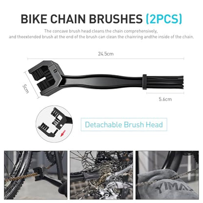 Bike Cleaner, 500ML - Fast-Action, Biodegradable Bicycle Cleaning Spray 120ml Chain Lube Brushes And Sponge 8 In 1 Bicycle Cleaning Kit Safe on All Surfaces and Suitable for All Types of Bike.