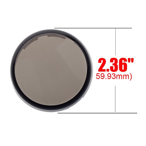 NTHREEAUTO Turn Signal Lights Lens Cover Compatible with Harley Dyna Fatboy Softail Road Glide - color: Snoked