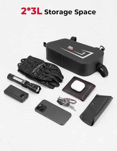 KEMIMOTO Motorcycle Side Bag, Tool Bag with Fully waterproof design & Air-Tight Zipper, Compatible with Rebel 300/500 (2017-2026) Universal Motorcycle Frame Bag 2Pcs - style: Tpu-1 Pair