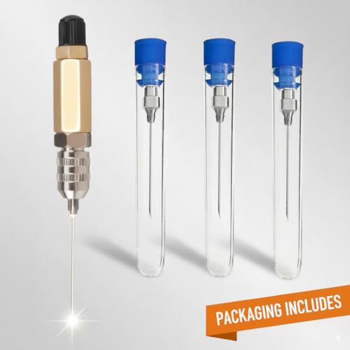 Nitrogen Needle Valve Kit with 4PCS Needle Head Schrader Adapter Shock Absorber Charging Tool Compatible with RZR's Arctic Cat Fox KYB Ohlins Snowmobile UTV Self-Sealing Valve Refill Accessory