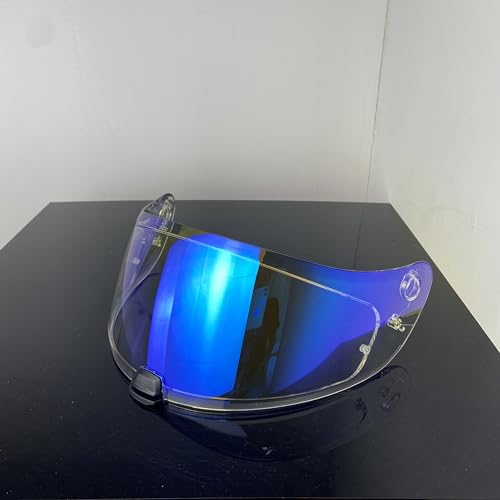 HJ20M Helmet Visor With Anti Fog Film, Motorcycle Helmet Face Shield Windshield Lens For HJC C70 FG-17 FG-ST IS-17 (Revo Clear Blue) - color: Revo Clear Blue