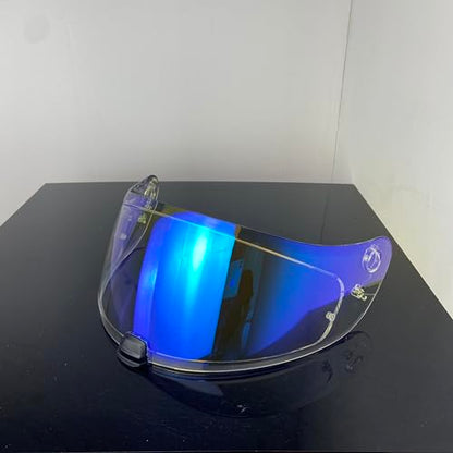 HJ20M Helmet Visor With Anti Fog Film, Motorcycle Helmet Face Shield Windshield Lens For HJC C70 FG-17 FG-ST IS-17 (Revo Clear Blue) - color: Revo Clear Blue