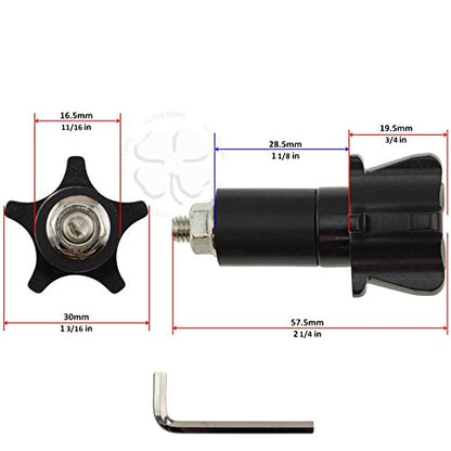 Black Handle Bar End CNC Striker Weight Slider Hollow 7/8 Bars 6mm Slug - color: Black