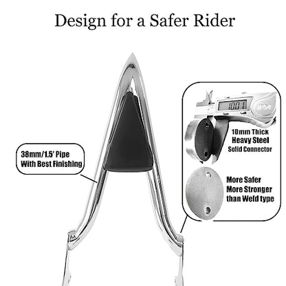 1997-2008 Detachable Sissy Bar Backrest Passenger Back Rest Pad for Harley Touring Road Glide Road King CVO Street Glide Electra Glide (22" Tall Chrome) - color: Chrome, size: 1997-2008