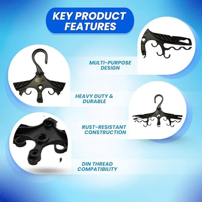 Scuba Choice Wetsuit & Drysuit Hanger – Heavy-Duty Hanger for BCD, Wetsuits & Scuba Gear Storage, Drying & Organization - color: Black (Multi-purpose)