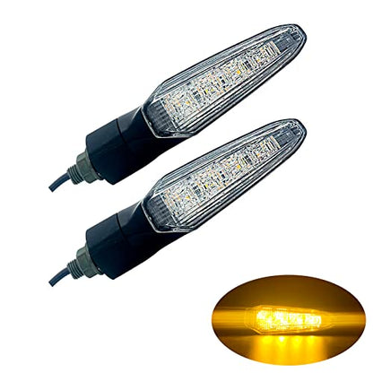 LED Turn Signal Light E-MARK Vehicle Inspection 2pcs set Motorbike Universal High brightness DC12V - color: Clear / 2pcs, size: Model 1