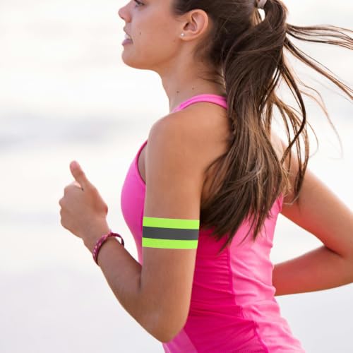 Adjustable Reflective Safety Armband for Outdoor Sports and Walking, High Visibility Elastic Webbing Wristband, Wear Resistant Reflective Strap for Night Running and Cycling