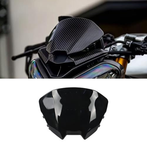 For Street Triple 765RS 2025 2024 2023 NEW Motorcycle Front Windshield Windscreen Visor Wind Screen Shield Spoiler Deflector street triple 765rs Accessories (Bright Black) - color: Bright Black