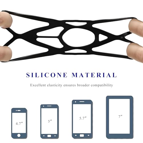 4 PCS Motorcycle Phone Mount Tether, Elastic Silicone Cellphone Holder X-Web Grip Security Band, Nonslip Smart Phone Handlebar Strap for Motorcycles Bikes Scooters - color: 4 PCS