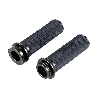Advanblack AXION Performance Grips, Electronic Throttle Control Grips Compatible with Harley Touring Road Glide Street Glide, Softail - color: Black