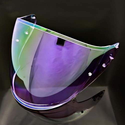 Motorcycle Helmet Visor for SHOEI J-Cruise 1st Generation 2nd Generation J-FORCE4, Anti Scratch Colored Motorcycle Helmet Lenses, Motorcycle Helmet Face Shield with Anti-Fog Rainproof Film - color: A Aurora Purple