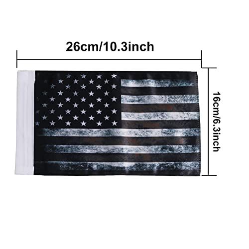 Motorcycle Antique American Flag Replacement 6" x 10" For 3/8 Diameter Pole, Double-Sided Sewing UV Coated US Flag - color: American Flag B
