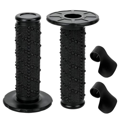 HIAORS 7/8" Handlebar Handle Grips Compatible with 50cc 70cc 125cc 150cc CRF50 XR50 CRF70 CRF125 TTR90 TTR110 TTR125 PW80 KLX250 SSR125 TaoTao Apollo Pit Dirt Bikes Motocross Motorcycles Parts Black - color: black