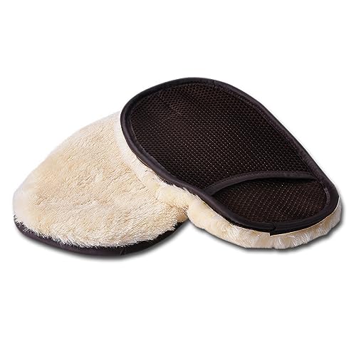 GANAZONO Microfiber Car Wash Mitt Soft Wool Cleaning Glove for Cars Trucks Motorcycles and Rvs Strong Absorption Care for Your Vehicle