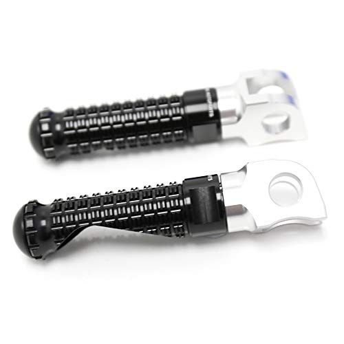MC MOTOPARTS MPRO Black CNC Rider Foot Pegs Compatible with YZF R1 00-21 YZF R6 03-19 05 06 07 08 09 10 11 12 13 14 15 16 17 YZF R1M 15-21 R1S 16-19 20 21 22 - color: Black, size: No Extension