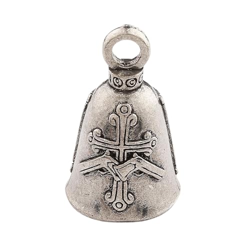 Guardian Bell This Bike Protected by Good Luck Bell w/Keyring & Black Velvet Gift Bag | Motorcycle Bell | Lead-Free Pewter | Made in USA - color: This Bike Protected By