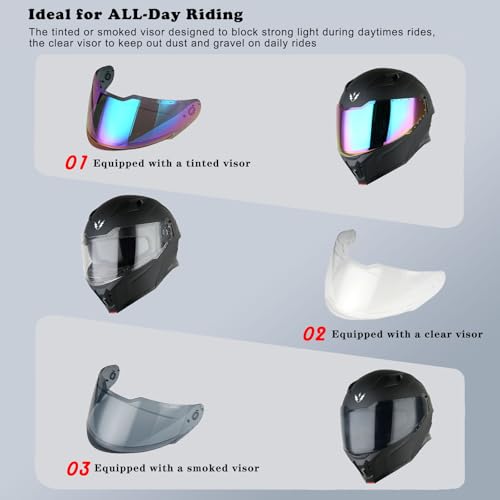 1Storm Motorcycle Street Bike Modular/Flip up Dual Visor Sun Shield Full Face Helmet + One Extra Clear Shield: KT928 - color: Z Bluetooth Glossy Pink