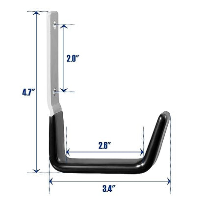 GeeWatom Heavy Duty Steel Garage Hooks,Garage Storage Utility Hooks,Anti-Slip Hanger, Tool Organizer,Steel Wall Mount Organizer, Garden Hose Hanger (Small-8PC) - size: Small-8PC