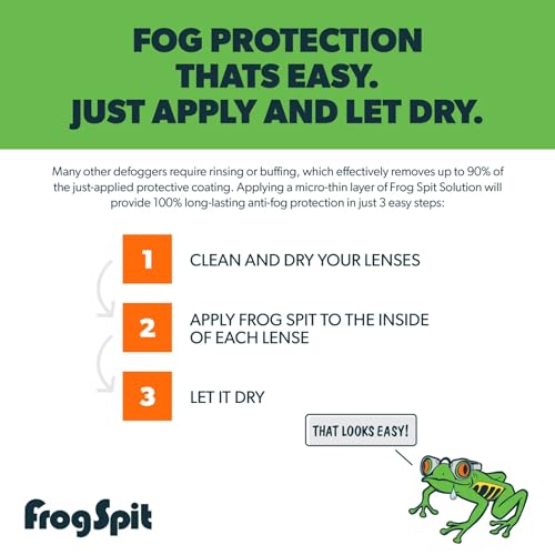 Frog Spit Anti-Fog Concentrate and Wipes - 2 oz. Bottle of Anti-Fog Solution, 6 Travel Wipes - Anti Fog for Glasses, Goggles, Face Masks, Helmet Face Shields - size: 2 Ounce and 6-Pack Wipes