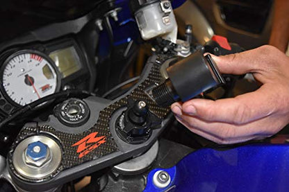 Techmount Universal Motorcycle Phone Mount Kit — Fork Stem GPS/Smartphone Holder — Fits 13-24 mm Stem — Secure Motorcycle Cellphone Mount - Made in USA