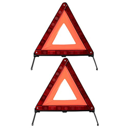 PartyKindom 2pcs Emergency Roadside Kit Warning Triangle Signs Car Emergency Road Safety Kit Quick Setup and Weighted Base
