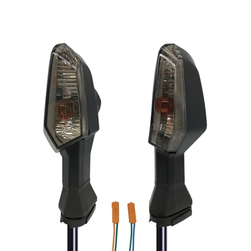 Motorcycle Turn Signal Indicator Light Blinker Blub Lamp Compatible With KAWASAKI Z250 Z300 Z750 Z800 Z1000 Versys 650/1000 For Ninja 250 300 400 650 ER-6F ER-6N (Smoke) - color: Smoke